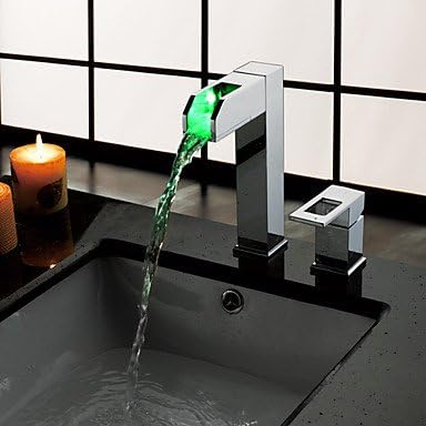 HFaucet® Color Changing LED Waterfall Bathroom Sink tap - Blade Series