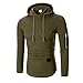 Produktbild Geili Herren Hoodie Große Größen Kapuzenpullover Sweatjacke Kapuzenjacke mit Kapuze Reißverschlusstasche Sweatshirt Männer Herbst Winter Einfarbige Slim Fit Pullover Kapuzenpulli