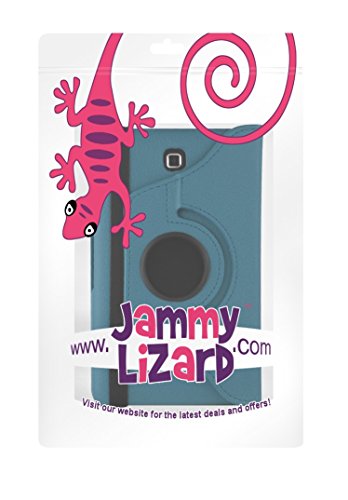 JAMMYLIZARD | Hülle für [ Samsung Galaxy Tab 4 7.0 ] 360 Grad rotierende Ledertasche, DUNKELBLAU - 7