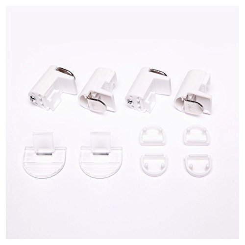 Plissee Klemmfix 3 Farben wählbar Jalousie ohne Bohren verdunkelung Faltrollo Vorhang, Größen Wählbar – Sonnenschutzrollo für Fenster Tür, Fensterrollo, Gardinen – Grau 55cm x 130cm - 5