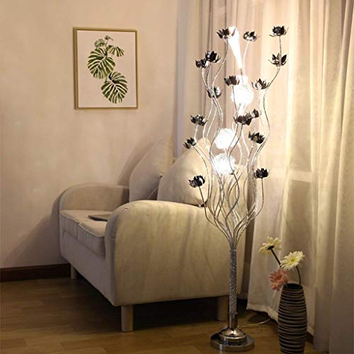 Preisvergleich Produktbild XQY Home Stehleuchte, Stehend Lesen LED, Kreative Einfache Moderne Stehleuchte Wohnzimmer Schlafzimmer Dekoration Aluminium Kristall Stehleuchte Augenschutz Vertikale Tischlampe