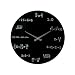 Produktbild (817) Wanduhr Schwarz Mathematik aus Glas 35cm Uhr Mathematic Mathe Formeln