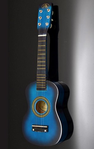 Ts-ideen-5203-Guitare-en-bois-pour-Enfant-avec-EtuiJeu-de-cordes-de-rechange-Bleu