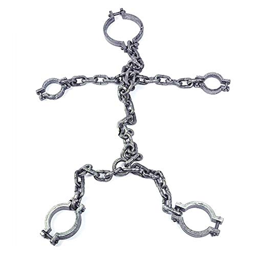 PKMA Grilletes de muñeca de plástico Cadena de prisión...