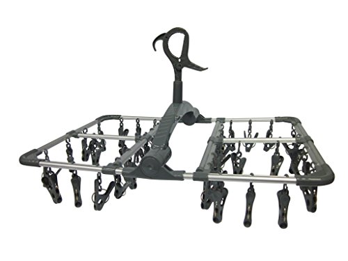 Bo-Camp 6415156 - Stendino Pieghevole, 36 mollette, Colore: Grigio