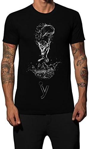 Iacobuccyounes Italy - Shirt Astrology Aquarius (zodiac signs horoscope Venus ascending moon home planets zodiac t-shirt gift idea) Men Black - M