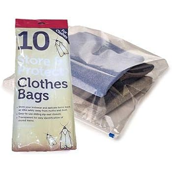 plastic travel bags for clothes