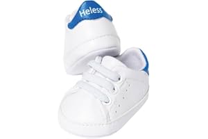 Heless Ginnastica, Colore Bianco, Taglia 30-34 cm, Scarpe alla Moda per la Vita Quotidiana delle Bambole, Tinta Unita, 1451