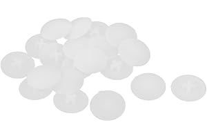UXCELL sourcing map 20 Stück 6mm Durchmesser Weiß Abdeckkappen für Kreuzschlitz Schrauben Kappen de