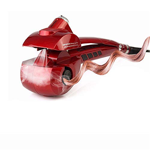 Preisvergleich Produktbild Nuoyi Lockenwickler Automatische Haar Dampf Lockenwickler Keramik Lockenwickler Bar Salon Professionelle Auto Rotierende Form Dampfer Spray Curling Spirale Maschine,Red