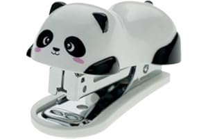 LEGAMI Agrafeuse Panda Mini, 50 agrafes, 2 à 12 feuilles, Moderne, Plastique