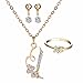 Produktbild FWZLX Heart-Set Diamantschmuck dreiteilige europäische und amerikanische Damen Anzug
