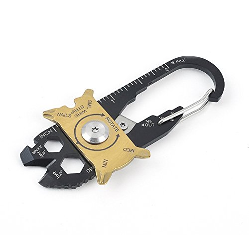 20in1 Multitool Multiwerkzeug am Schlüsselanhänger aus Edelstahl Keychain Stainless Multifunktionswerkzeug Survival Tool - 2