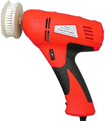 LJHA Shoe polisher Household automatic shoe polisher Hand-held electric shoe-shiner Shoe washing machine Red Blue 39 * 20 * 5cm Disposable shoe covers ( Color : Red )