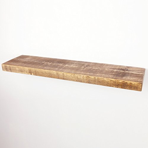 Funky Chunky Furniture 22,5 x 5 cm Rustikal Holz Wandregal , Medium Oak , 100 cm - 2