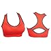 Produktbild POIUDE Damen Sport Yoga BH Kein Stahlring Gepolstert Elastizität Bustier Ohne Bügel Schönheit Zurück Weste Unterwäsche(Orange, X-Large)