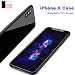 Produktbild Meidom iPhone X Hülle Glas iPhone 10 Hülle Shock Schutzhülle,All-Fingerprint Hüllen,Anti-Screatch Hardcase Telefon Cover Case für Handyhülle iPhone X Hülle-Schwarz