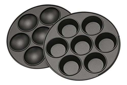 3in1 Donut Muffin und Popcake-Maker metallic-rot 3 auswechselbare Backplatten - 5