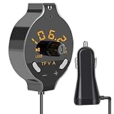 ◆ HD-Anruf: Der Bluetooth-FM-Transmitter des Autos unterstützt das Freisprechen mit einer Berührung, das Beantworten / Auflegen / Ablehnen / Wahlwiederholung. Die effektive Entfernung des Mikrofons betrgt 0,5 bis 2 Meter, und Sie knnen whrend des Gesprchs mit der CVC-Technologie (Noise Reduction und Noise Reduction) fahren. Sie knnen auch whrend eines Anrufs eine hervorragende Anrufqualitt genieen.