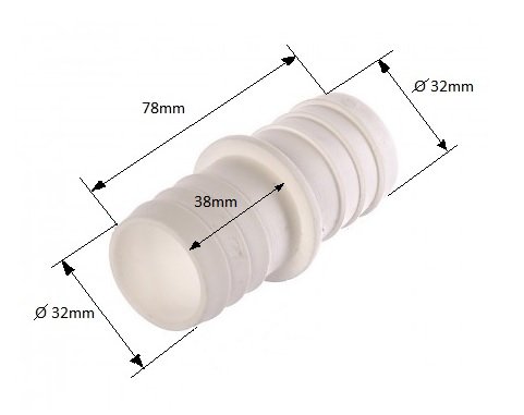 Schlauchverbinder für 32mm - 2
