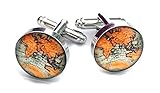 World/Earth Manschetten und Manschettenknöpfe, in Geschenkbox, World 2, onesize