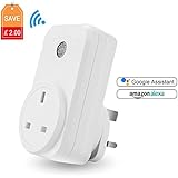 Smart Plug ANEKEN Wifi Plug Work with Amazon Alexa Google Assistant, No Hub Required,Remote Control with Timing Scene Settings Function Smart Socket (UK Plug)