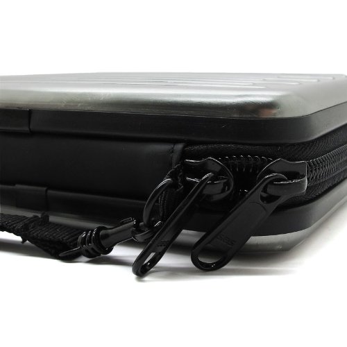 Markstore(TM) 2.5″ Anti-Shock Silver Aluminium Portable Hard Drive Hard Case Protective Storage For Seagate Wireless Plus, WD My Passport Essential for Mac, WD My Passport Ultra Slim, Seagate Backup Plus, Seagate Expansion, Seagate Slim, Toshiba Canvio, Stor.E Plus, WD Elements 2.5″ Portable Hard Drive,LACIE P9220 Porsche Design,Transcend StoreJet HDD Hard Drive - 3