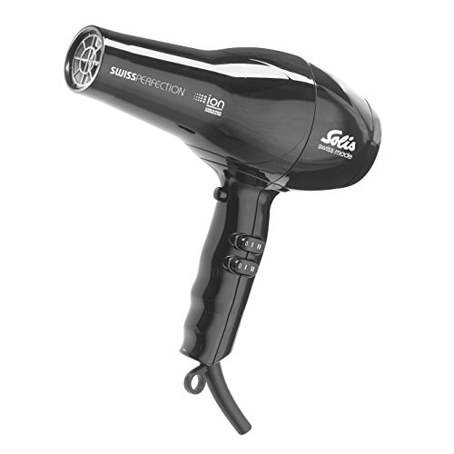 Solis Profi Haarföhn, 3 Temperatur- und Gebläsestufen, Kaltluft-Taste, AC-Motor, 2300 Watt, Ionen-Technologie, Swiss Perfection (Typ 440), Schwarz - 2