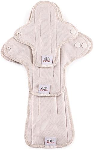 Moon Washable Pads Trial Organic Cotton Panty Liners Set of 3 Grey Plain