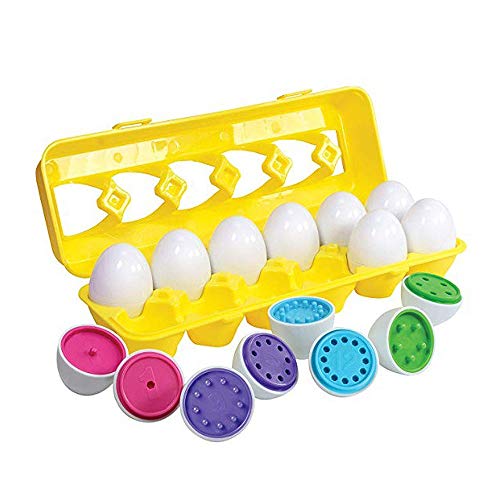 Matching Eggs Set,Easter Eggs Toddler Toys -Number Recognition,Shapes and Colors Educational Toys Set Puzzle Shapes Match Set,for Age 2 Years Old and Up Boy Girl