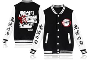zhedu Anime Kamado Nezuko Uniforme da Baseball Kawaii Winter Streetwear Felpa con Cappuccio Harajuku Bomber Jacket