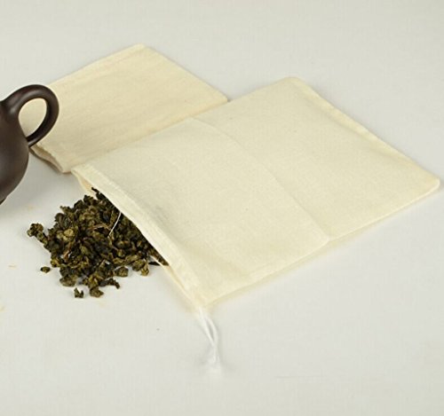 Gazechimp 20pcs Klein Wiederverwendbare Baumwollbeutel für Nuss Milch Tee Frucht Saft Baumwolle Filterbeutel , 25 x 20cm - 5