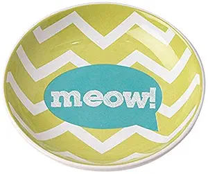Pet Rageous Zigazaga 5.2 Saucer Meow! Bowl, 5.25