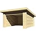 Produktbild Mähroboter Garage ROBBY 96 x 79 x 57 cm Massivholz Automower Robomower Haus (Unbehandelt Natur)