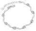 Yellow Chimes White Sterling-Silver Swarovski Crystal Chain Bracelet For Women RS.427.00