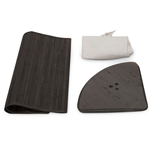 Relaxdays Eckwäschekorb Bambus HxBxT: ca. 65 x 49,5 x 37 cm faltbare Wäschetruhe eckig mit einem Volumen von 64 L mit Wäschesack aus Baumwolle zum Herausnehmen für Ecken und Nischen im Bad, schwarz - 8