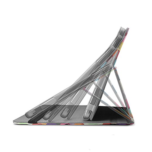 Asus Transformer Mini T102HA Hülle Case -Infiland Slim Fit Folio PU-lederne dünne Kunstleder Schutzhülle Cover Tasche für Asus Transformer Mini T102HA Tablet-PC (mit Auto Schlaf / Wach Funktion, Tablet und Tastatur sind nicht entgehaltet)(Farbige Quadrate) - 9
