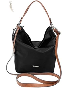 Beuteltasche von Waipuna aus hochwertigem Nylon mit Schlüsselanhänger