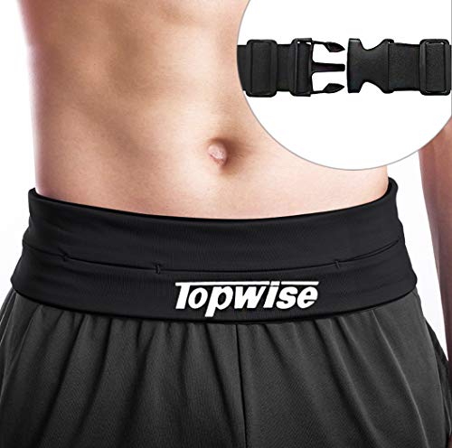 Mejor Cinturón de Correr, Riñonera Deportiva para Teléfono Móvil Smartphone Llave Unidad Riñonera, Ajustable / Antirrobo / Impermeable / Invisible viajar y correr