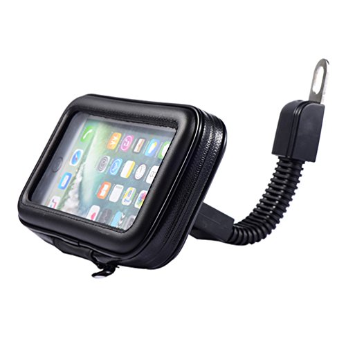 ALLCACA Supporto per Telefono Cellulare Girevole a 360 Â° Impermeabile con Custodia, Nero