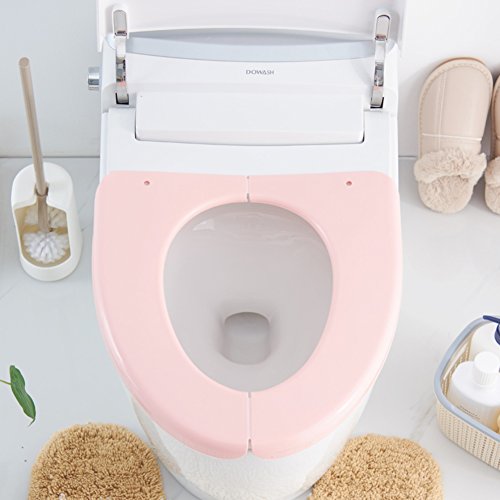 Preisvergleich Produktbild lililili Toilettenmatte,ANK Abdeckung toilettensitz polsterkissen verdickt universal wasserdicht Zip Badezimmer warm Kunststoff faltung-ASeat Cover Maschine Gewaschen Verdickung Anti-Schleudern