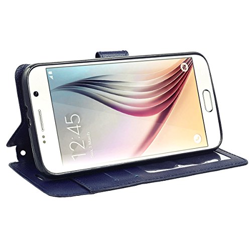 Funda para Samsung Galaxy S6 Libro Retro Dise  o con Tapa  CE-Link Funda Piel   Silicona TPU Interior Soporte Plegable Ultra Fina Piel Premium con Cierre Magn  tico  Samsung S6 Case Cover Carcasa Fina y Resistente - Azul reviews Funda para Samsung Galaxy S6 Libro Retro Dise  o con Tapa  CE-Link Funda Piel   Silicona TPU Interior Soporte Plegable Ultra Fina Piel Premium con Cierre Magn  tico  Samsung S6 Case Cover Carcasa Fina y Resistente - Azul