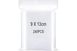 YOFADCI Resealable Clear Plastic Bags, Sealed Bag, Storage Bag, Press Seal Bags, Thickening and Durable, Apply to Electronic Components, 3.5x5.1"(9x13cm) 240PCS