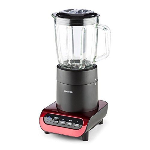 Klarstein • Lambada • Standmixer • Küchenmixer • Hochleistungsmixer • Smoothie Maker • Power Blender • 650 Watt • 1,5 Liter Fassungsvermögen • Glasbehälter • vier Edelstahlklingen • 3 Geschwindigkeitsstufen • Puls-Funktion • geschmacksneutral • rot - 7