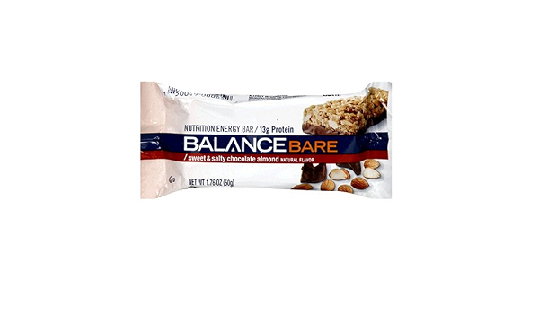 Balance bar 1.76oz bare nutrition chocolate almond Energy bar protein Blend [soy nuggets (soy protein isolate, tapioca starch (750049000652)