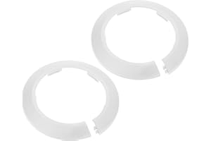 M METERXITY 2-Pack Pipe Cover Decoration, Suit for 90mm Outer Diameter Flange Water Pipe Escutcheon Water Pipe Drain Line Cover for Radiator Pipe/Water Drain Tube [White]