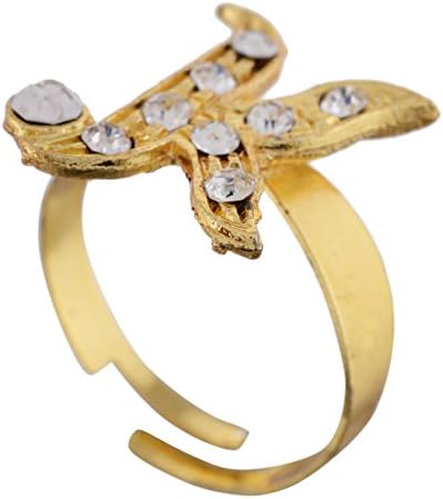 Modish LookGold Alloy Adjustable Ring for Girls, Women English Alphabet Name Jewelry