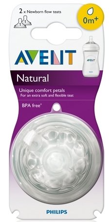 Philips Avent Teat Natural Newborn 0M + 2 Pcs / Pack