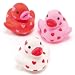 Mini Heart Rubber Ducks Perfect Party Bag Filler for Children (Pack of 6)