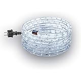 GEV LED-Lichtschlauch Set 10574, 9 m 230 V, Steckerfertig, für Innen-und Außenbereich, Ø 13mm, Party, Weihnachten, Leuchtdeko